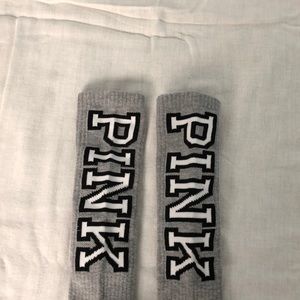 Victoria’s Secret PINK knee-high socks, two pairs